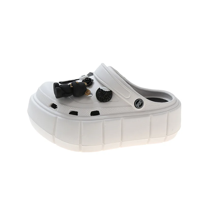 Summer Women Flats Slippers Platform Crystal Hollow Sandals 2022 New Women Shoes Leopard Casual Mules Shoes Beach Slides Mujer