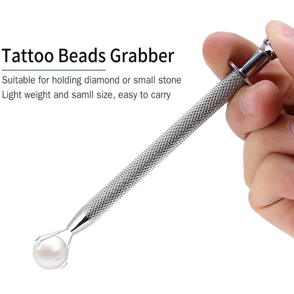 Surgical Steel Professional Belly Ear Tongue Septum Lip Piercing Forceps Tweezer Clamp Self-Locking Piercing Needle Tool 1PC ear piercing tool