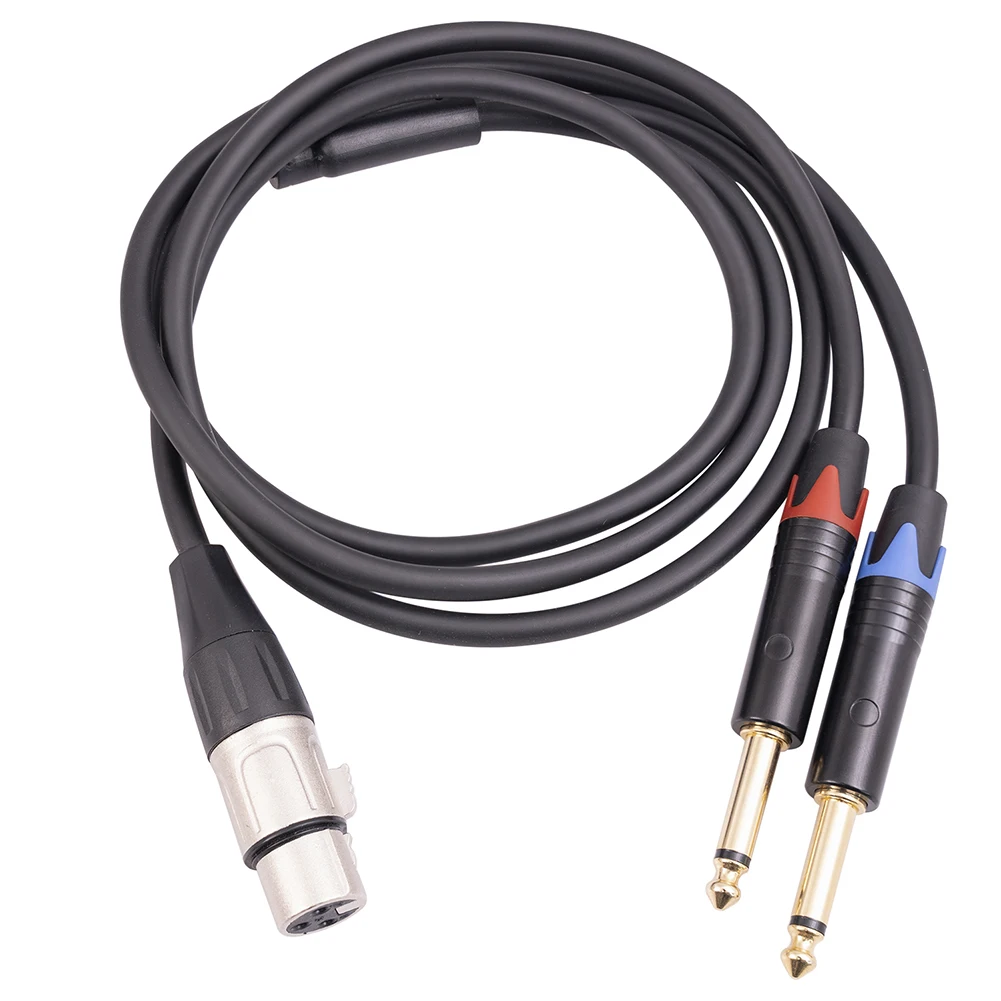 Female XLR To Double 6.35mm Male Audio Cable Home Theater Devices XLR