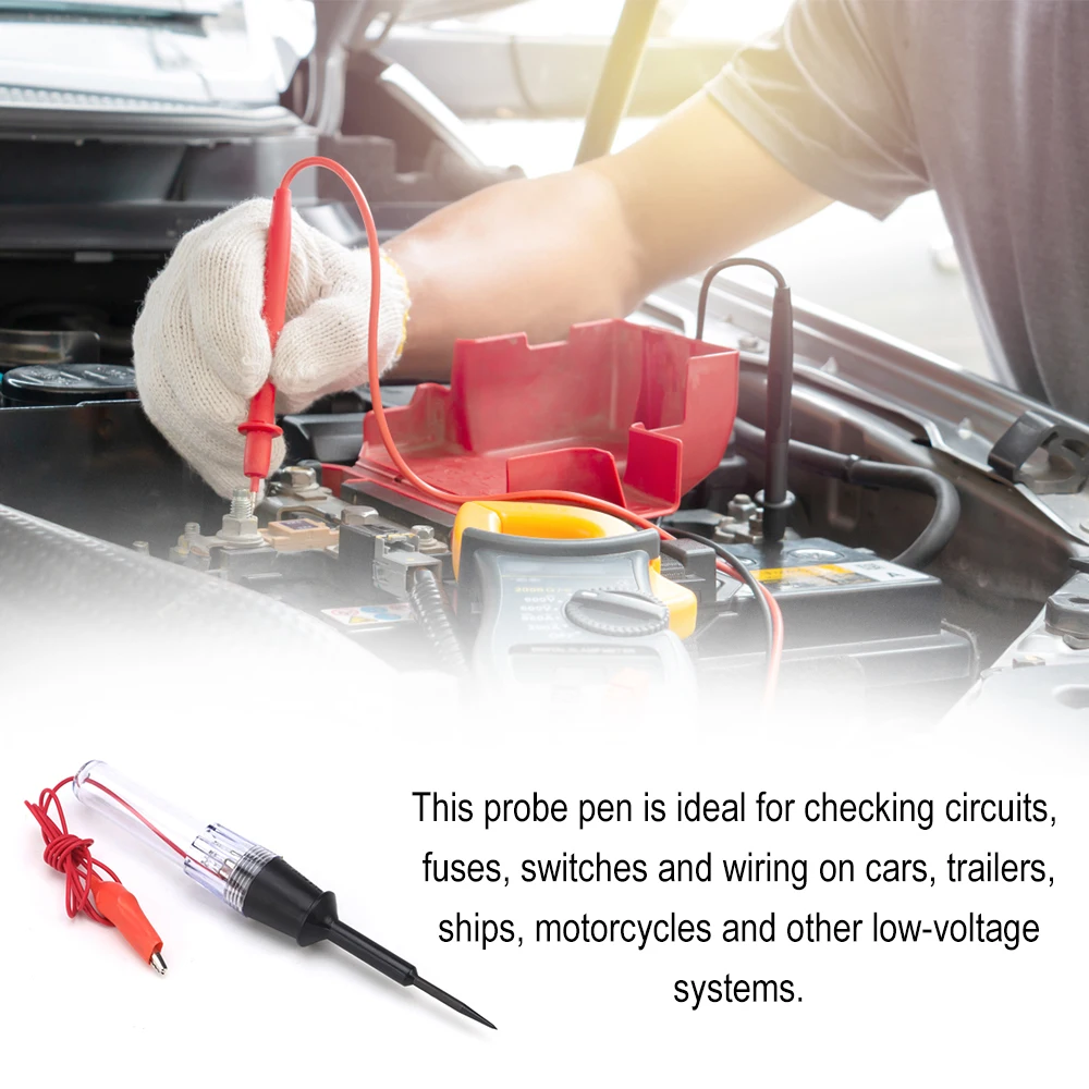 

Car Voltage Circuit Tester 6V 24V Circuit Fuse Maintenance Test Pen For Motorcycle Car Truck Diagnostic Probe Test Pen Tools