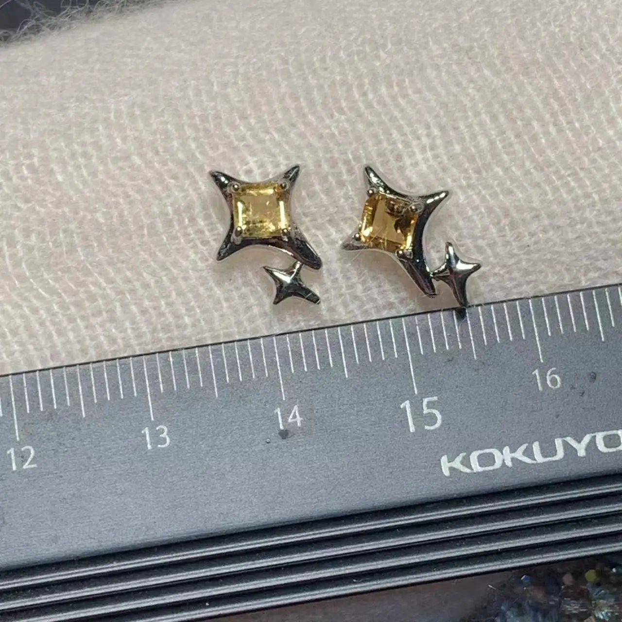 5*3MM Natural Citrine Stud Earrings For Women Real 925 Sterling Silver Vintage Femme Gift Prevent Allergy Fine Jewelry Stone