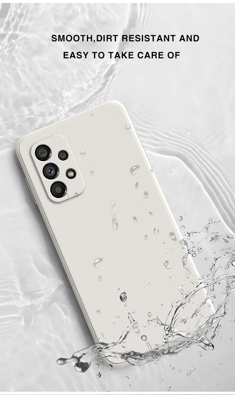 Quadratische Flüssigsilikonhülle für Samsung Galaxy A52 A52s A12 A22 A32 A42 A72 A13 A23 A33 A53 A73 4G 5G Handyhülle Coque Fundas – Detail 7