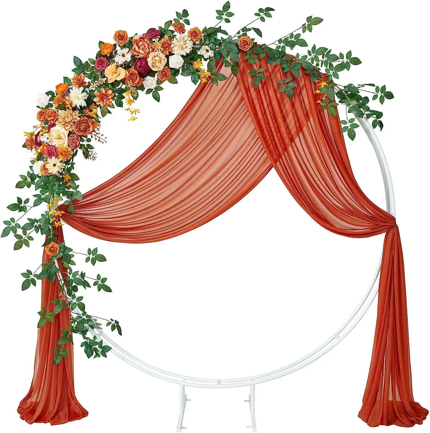 

2PCS Wedding Arch Flower Decoration Set Welcome Area Willow Leaf 1.8M Rose Vine Simulated Flower Vine Artificial Flowers