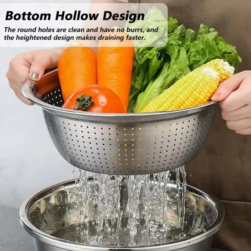 3-in-1 Vegetable Slicer and Colander Set