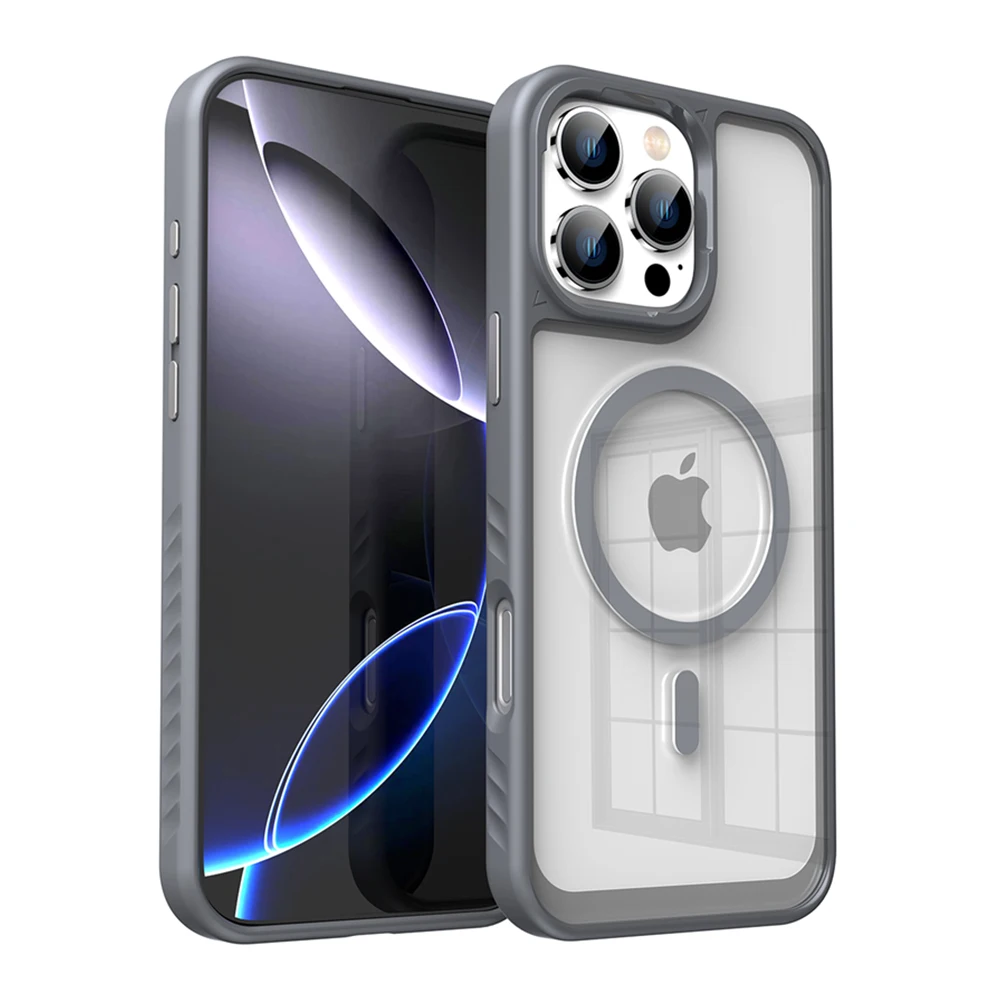 Luxus Acryl Klar Für Magsafe Magnetische Telefon Fall Für iPhone 15 14 13 12 16 17 Pro Max Drahtlose Lade stoßstange Schutz Abdeckung