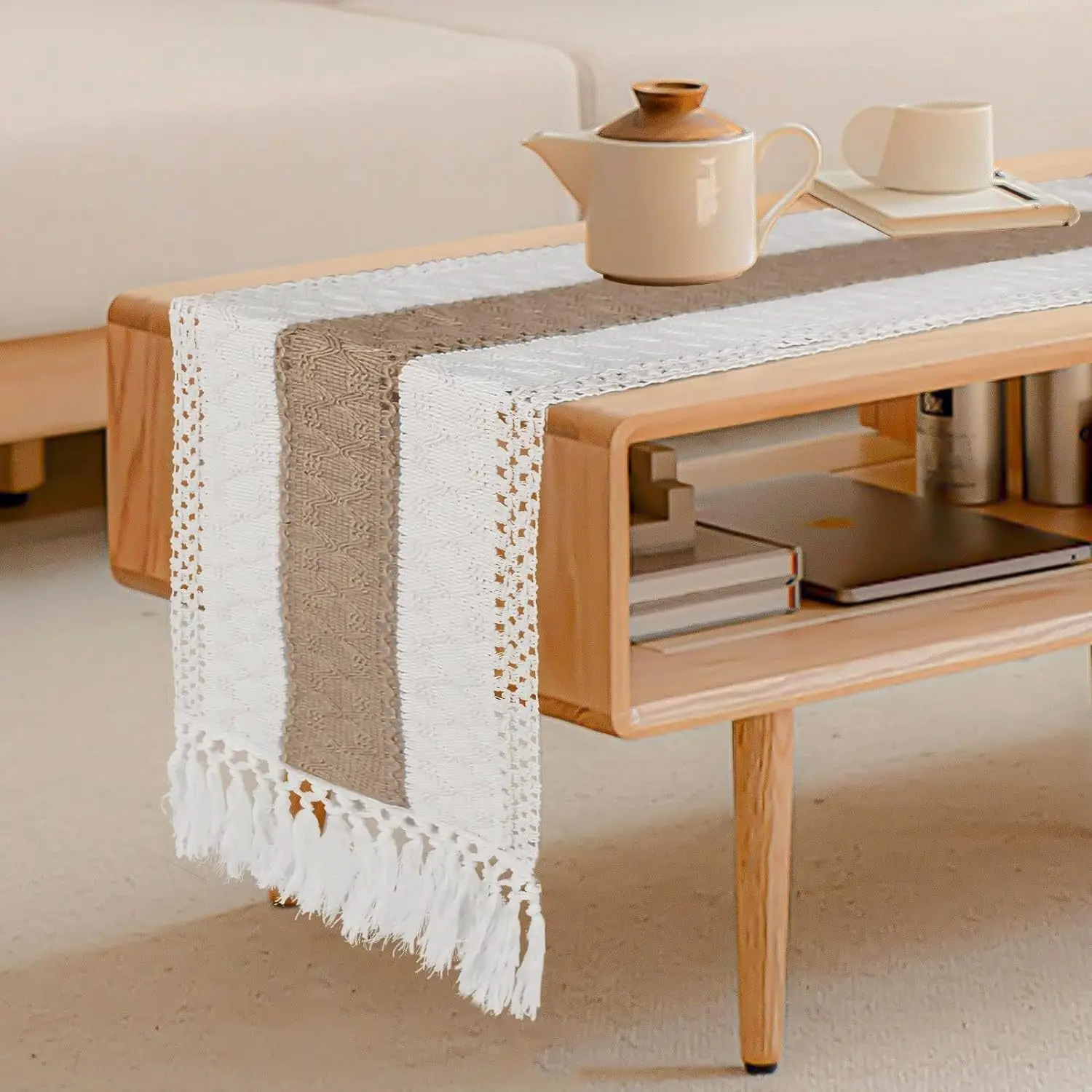 Scandinavian ins table flag cotton linen fabric living room TV cabinet coffee table long tablecloth tea mat table napkin 4