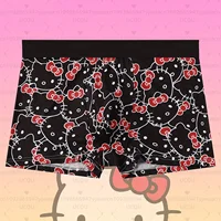 6 pièces de caleçons de sport pour hommes avec imprimé Hello Kitty, sous-vêtements respirants à séchage rapide, taille plus, caleçons pour femmes 5