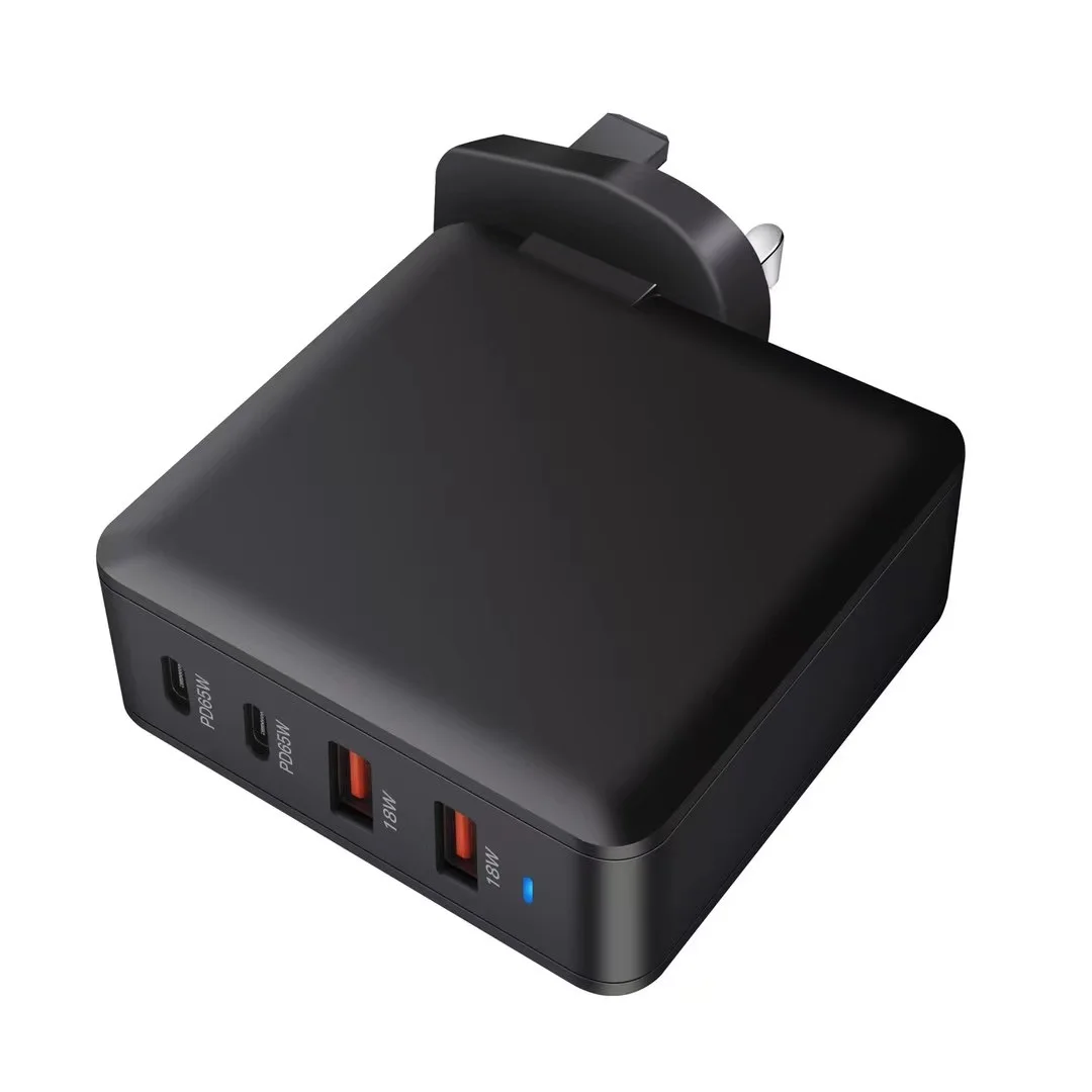 160W USB C Fast Charger GaN Compact 4 Port PD Fast Charger Charging Station Block Laptop Power Adapter Compatible with MacBook P