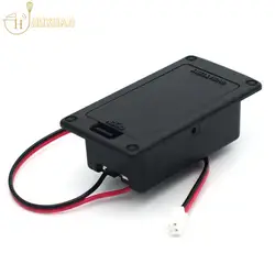 배터리 거치대 케이스 박스 커버, 기타 베이스 우쿨렐레 액티브 픽업 커넥터, 박스 내부 와이어 포함, 9V