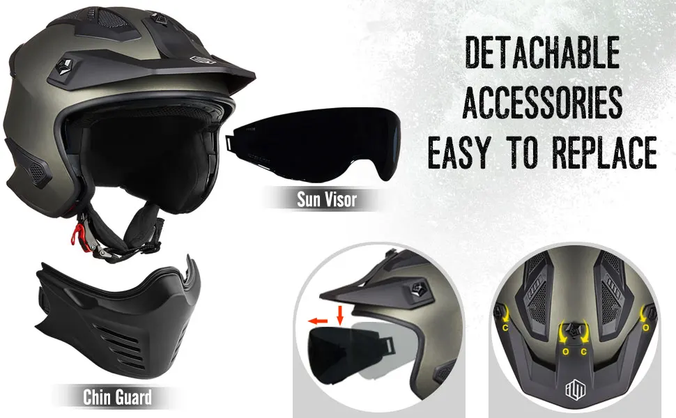 Bluetooth Ilm Half Helmet ILM Bluetooth Integrated Motorcycle