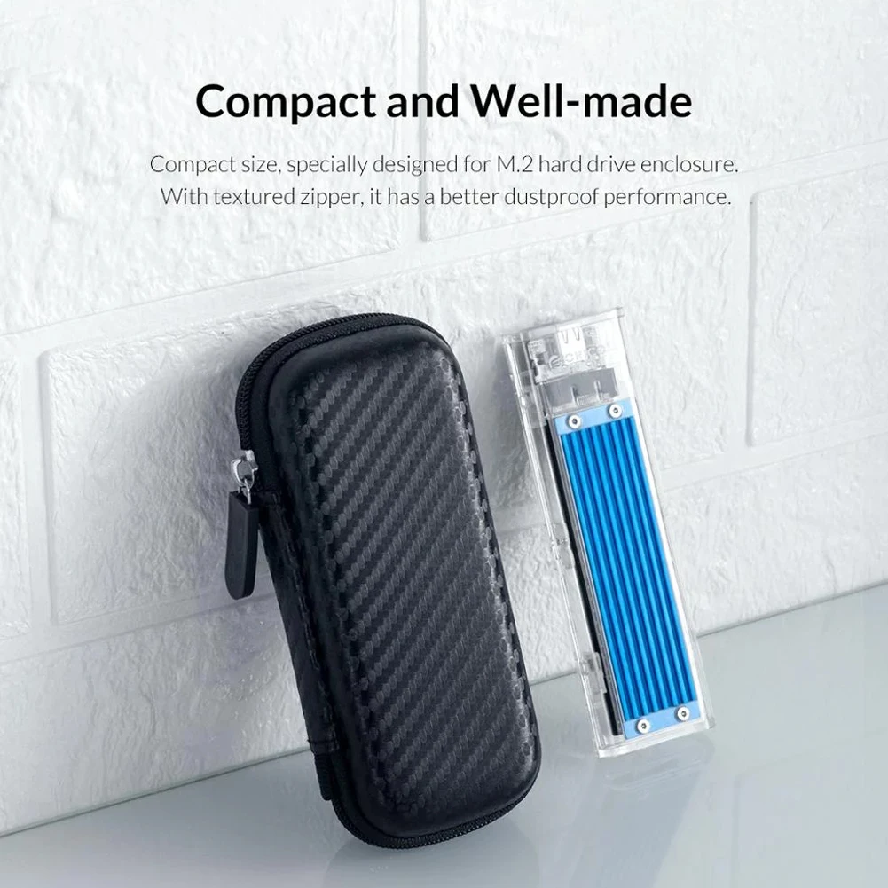 Portable External Hard Drive Pouch Storage Bag Zipper SSD Case Portable Shockproof External Hard Drive Protector