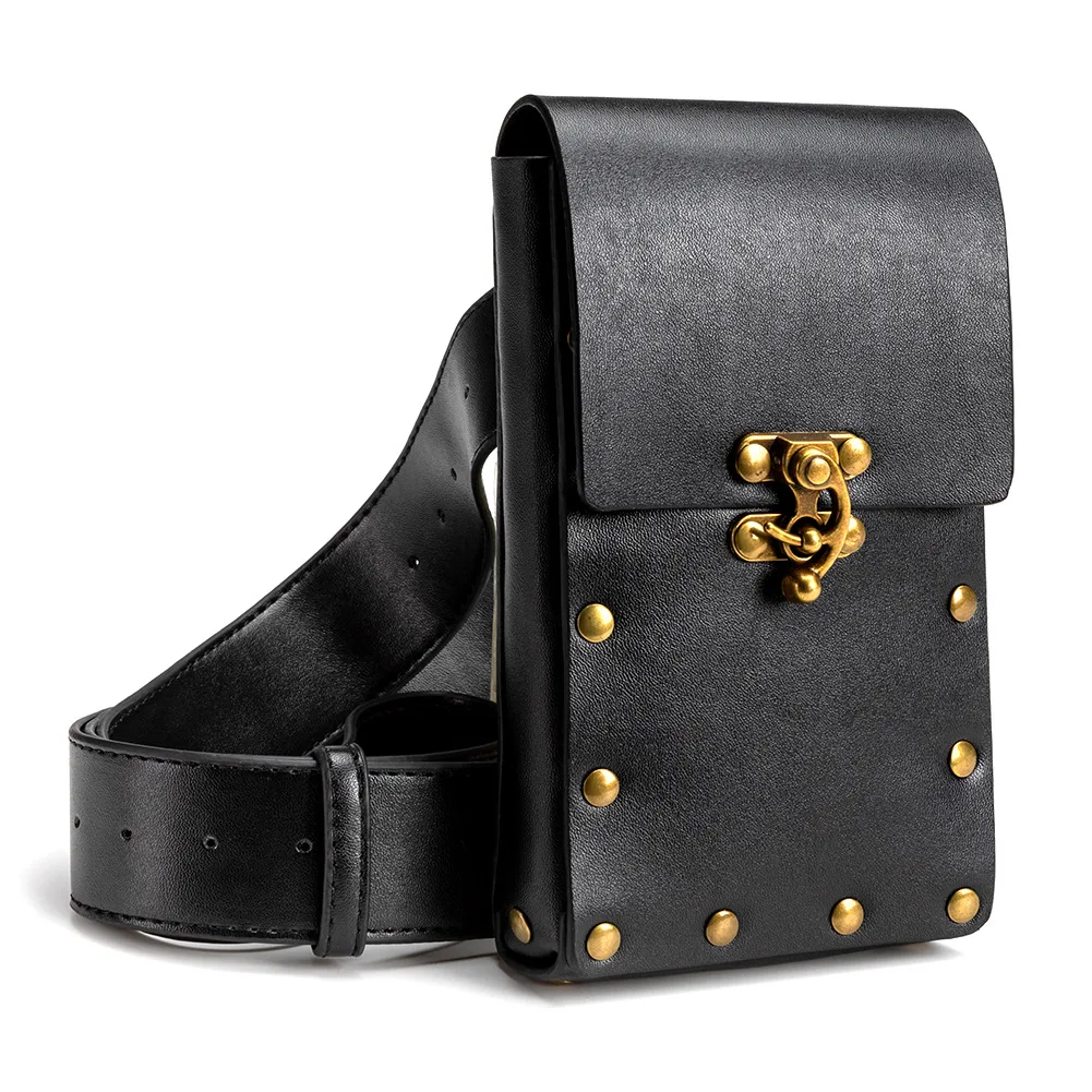 

Unisex Retro Medieval Steampunk Women Renaissance Waist Ring Belt Bag Outdoor Mobile Sports Mini Fanny Pack Viking Cosplay