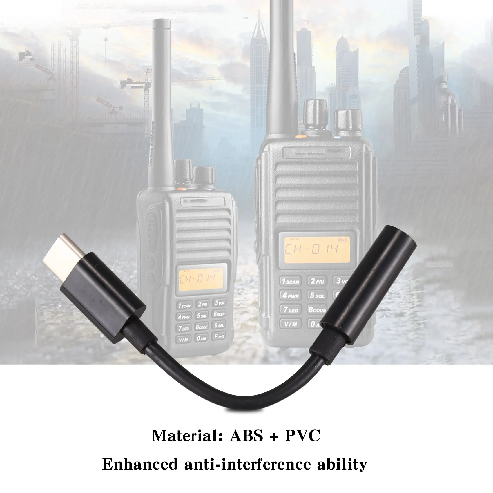3Pcs Type C to 3.5mm Headphone Audio Adapter(Black)_OFSS