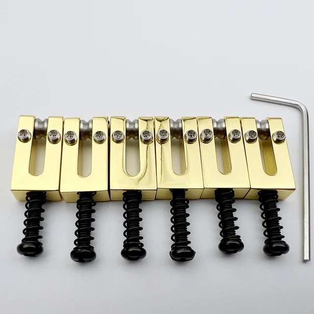 1 Set 10.5MM Stainless Steel Roller Brass Saddle Electric Guitar
