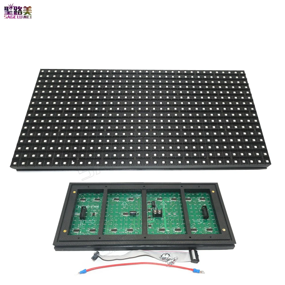 LED 모듈 출력 문짝, 단색 LED 디스플레이, 스크롤링 메시지, LED 사인, RGB, 레드, 화이트, 그린, 블루, P10, 320x160mm, 32x16 픽셀