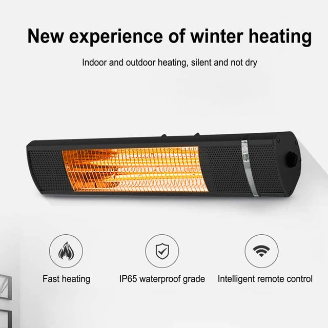 Winter Hand Heating Electric Outdoor Heater High Power Wall Mounted IP65  Waterproof Infrared Patio Heater for