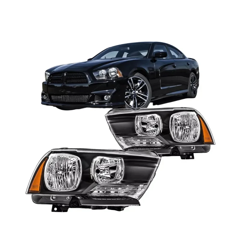 1 Pair 2X Headlight Head Light for Dodge Charger 2011 2012 2013 2014