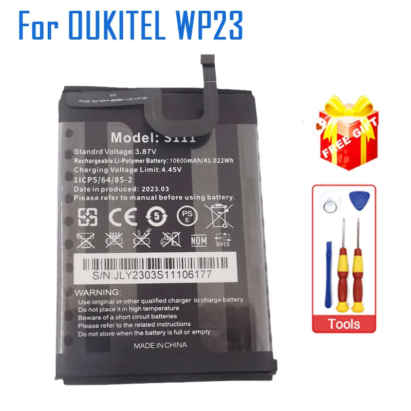 

Новый оригинальный внутренний встроенный аккумулятор OUKITEL WP23 для сотового телефона, Сменные аксессуары для ремонта смартфона OUKITEL WP23