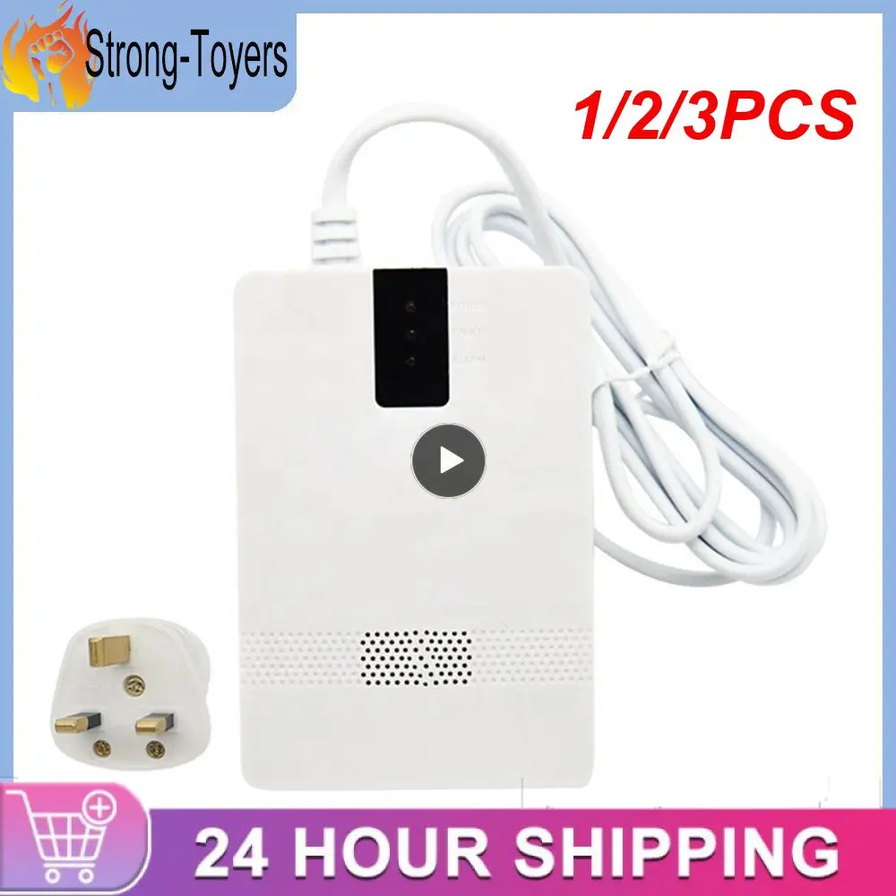 

1/2/3PCS Plug Smart Gas Leakage Sensor Combustible Methane Propane CH4 LPG Natural Gas Detector Alarm With Indication Light