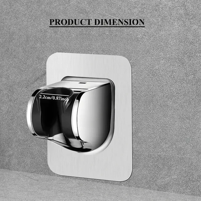 ที่ยึดฝักบัวติดผนังแบบกาวเหนียวแน่น 1 ชิ้น วัสดุ ABS กันน้ำ ปรับได้ ติดตั้งง่าย 2