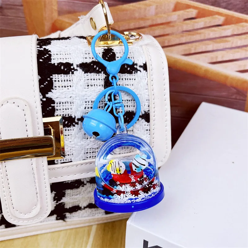 Cartoon Creative Marine Small Animal Oil Quicksand Key Chain Fashion Bag Exquisite Accessories Pendant Gift