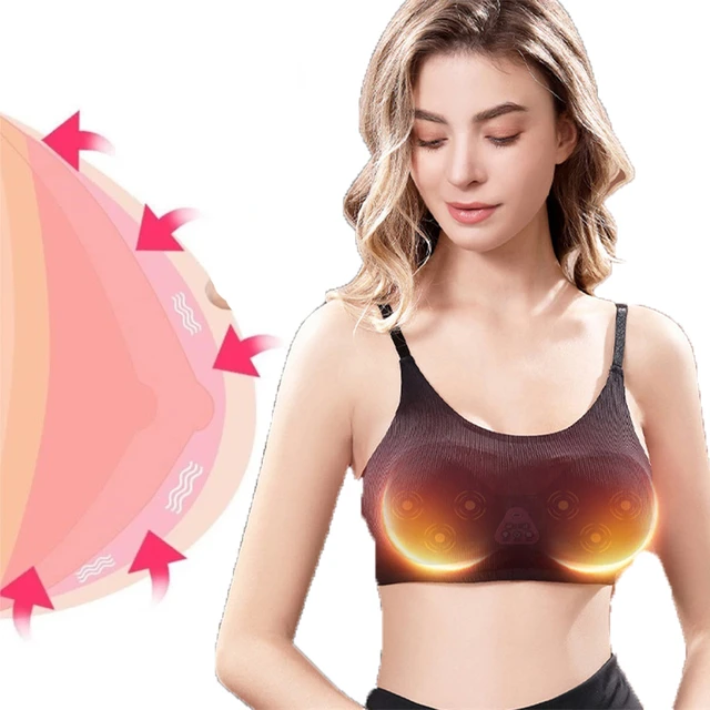 Electric Breast Massage Enlargement Vibration Heating Electric Massage Sexy Bra  Shaping Nipple Relaxing Heating Stimulator - AliExpress