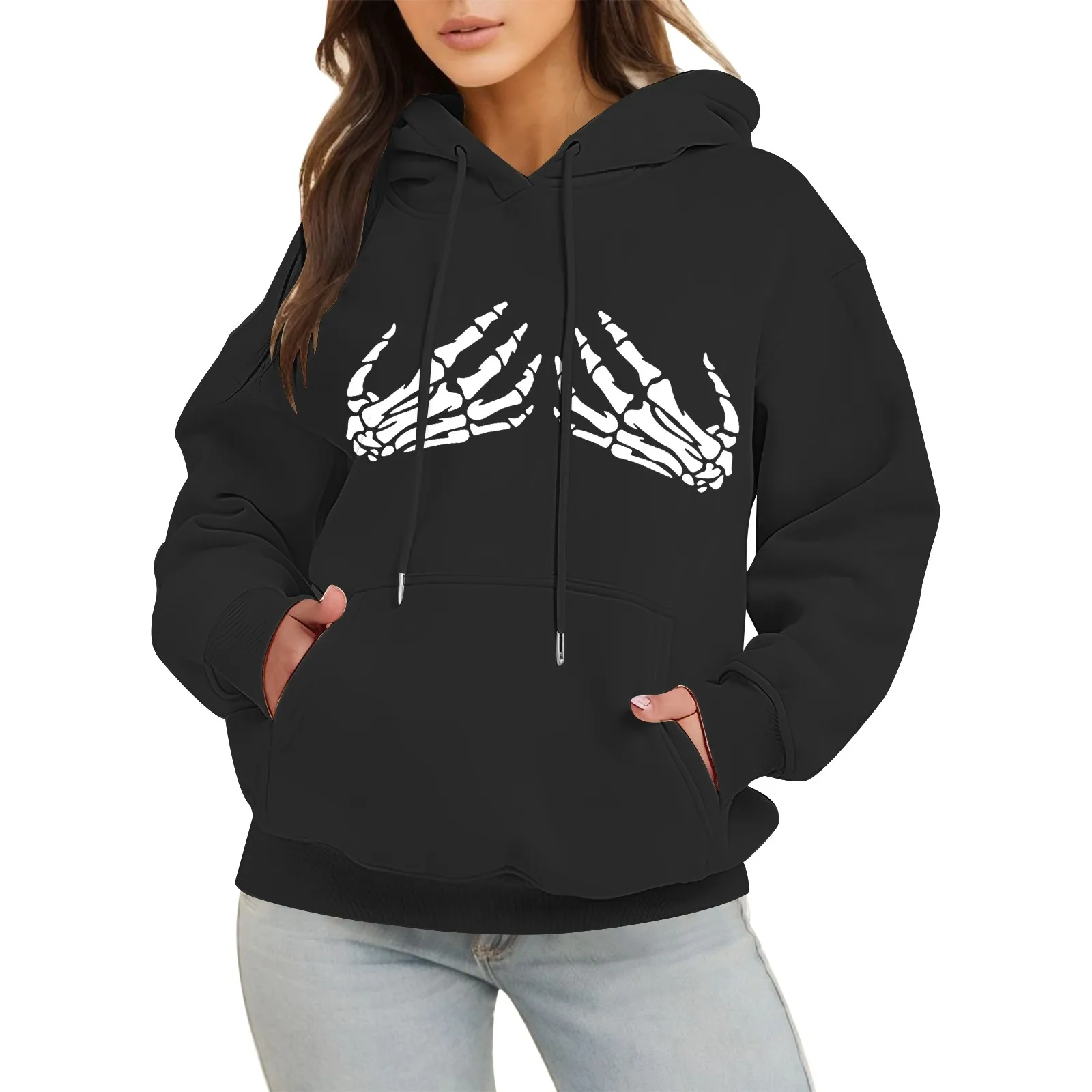 

Женские флисовые пуловеры с длинным рукавом и карманами