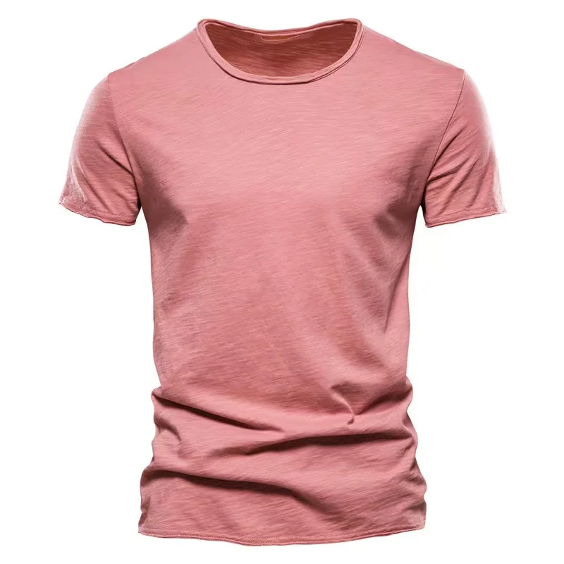 Trendyol Men Brand Quality 100% Cotton Short Sleeve Tshirt V Neck Fashion Slim Fit Soild Tshirts Male Tops Tees Camisetas Hombre