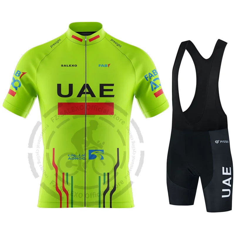 Uae Cycling Clothing Man Summer Short Sleeve Road Bike Sportswear Breathable Mountain Bike Jerseys Set Ropa Ciclismo Hombre