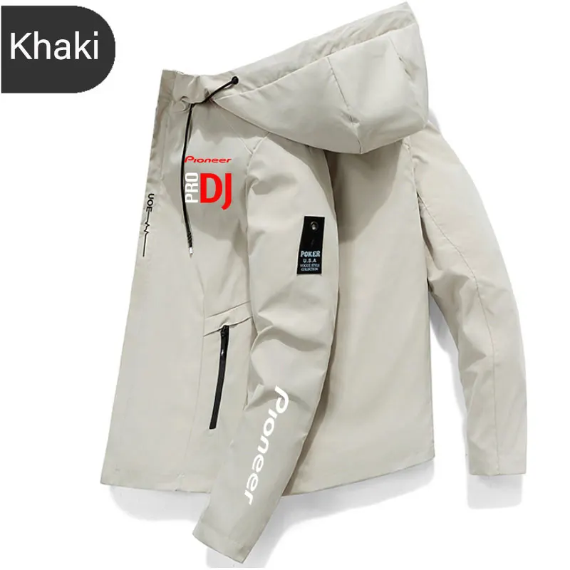New Fashion DJ Hooded Jacket Men's Thin Polyester Spring And Summer Jacket Sun Protection Jacket Sports Hooded Jacket