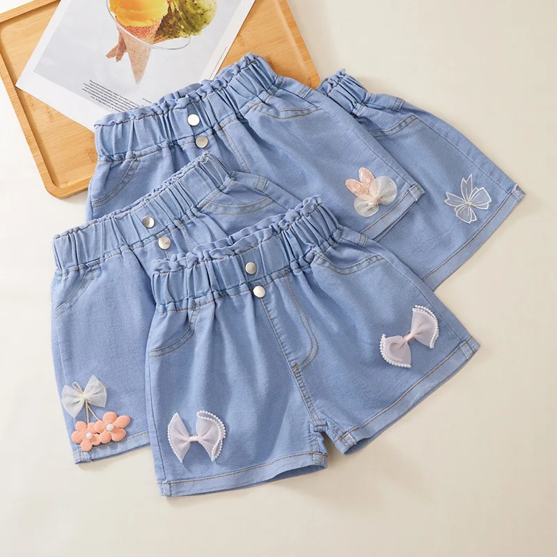 Summer Boys Shorts Denim Beach Shorts for Girls 212T Children Swimwear