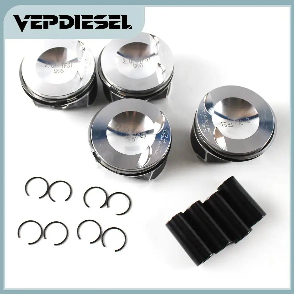 

4x EA888 Upgraded Piston & Ring Set Φ23mm For VW Tiguan AUDI A4 Q5 2.0T 06H107065DM Aftermarket Parts