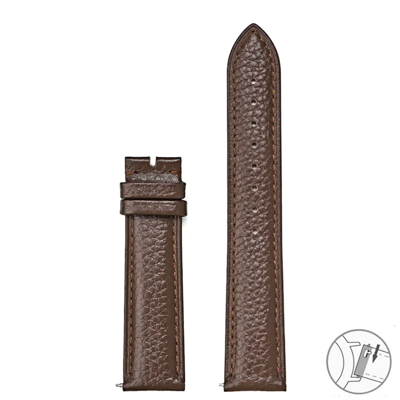 Luxurious Soft Genuine Leather Quick Release Watch Band Bracelet