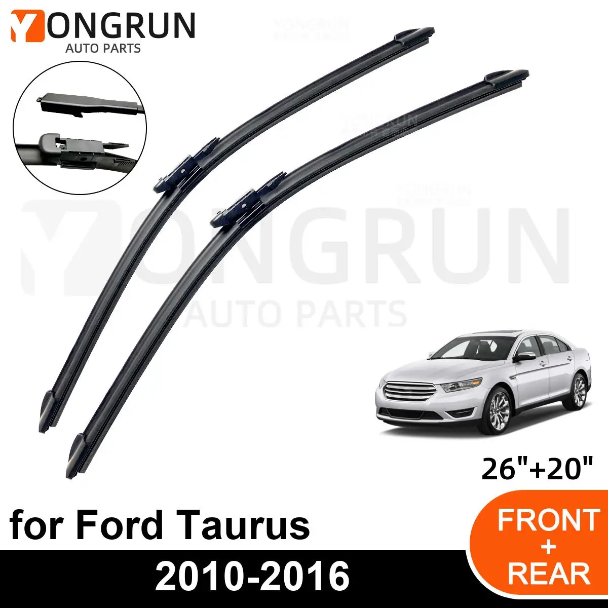

Car Front Windshield Wipers For Ford Taurus 2010-2016 Wiper Blade Rubber 26"+20" Car Windshield Windscreen Accessories