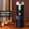 Portable Electric Espresso Coffee Maker Machines Rechargeable Automatic 6oz Single Serve with Cup Coffee Powder and Capsule 2