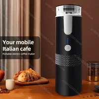 Portable Electric Espresso Coffee Maker Machines Rechargeable Automatic 6oz Single Serve with Cup Coffee Powder and Capsule 2