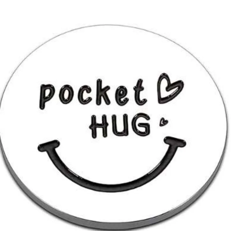 Sureio Pocket Hug Token - Regalo Inspirador De Doble Cara De Acero