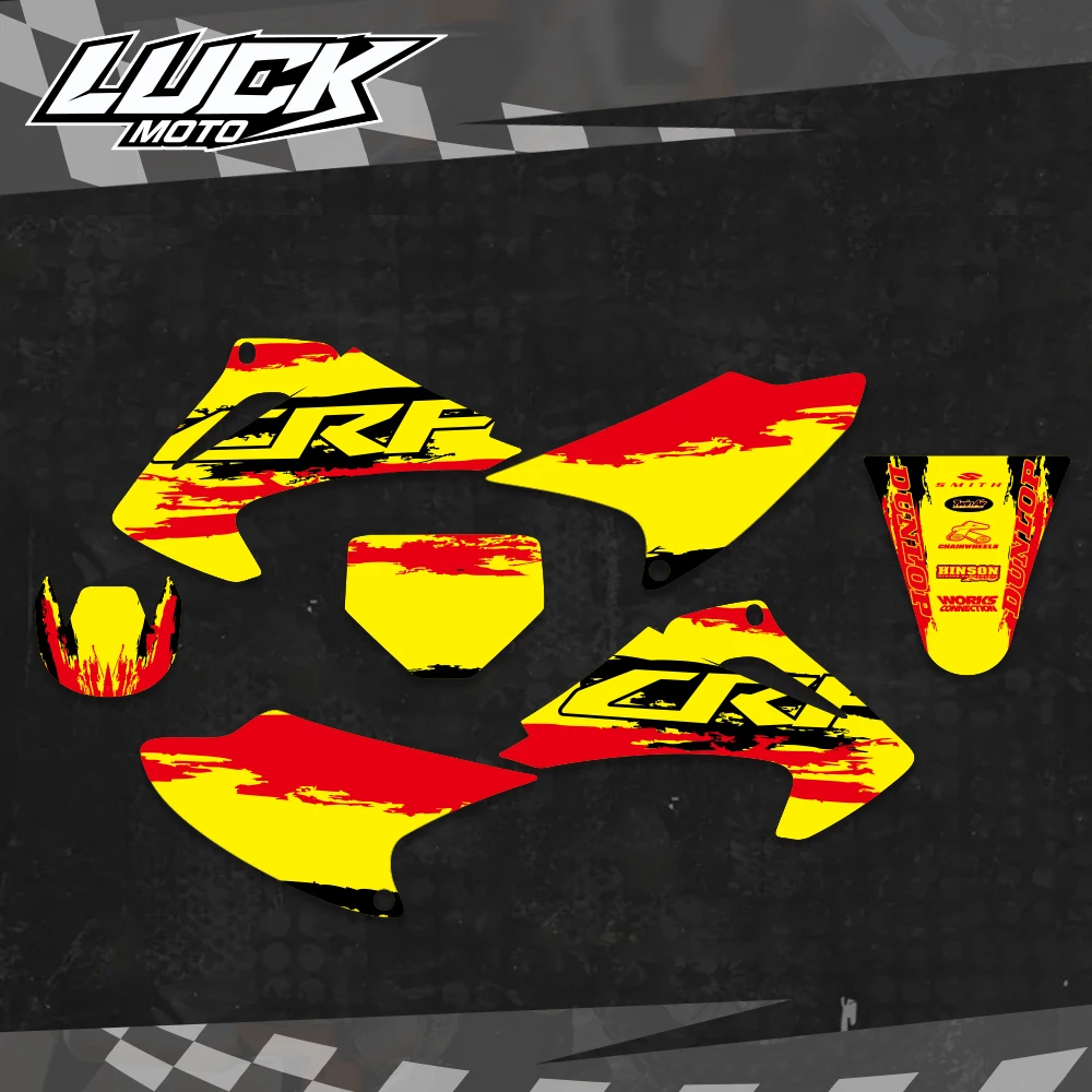 LUCKMOTO rcycle 스티커, 혼다 CRF150 CRF230 CRF150F CRF230F CRF 150 230 2003 2007 그래픽 배경 데칼 스티커