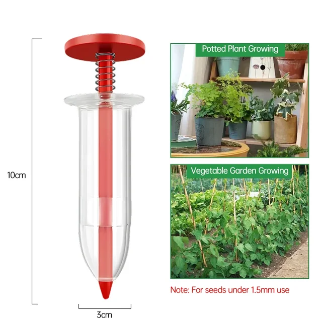 1/2/3pcs Handheld Seed Dispenser Syringe Seeder Mini Seed Sowing Tool for Garden Planting Flower Pot Garden Bed Essential 6