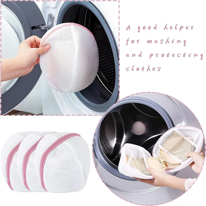 Folding Laundry Bag Bra Washing Bag Washing Machine Anti-deformation Bra Storage Bags Underwear Protective Zipper Laundry Bag 5
