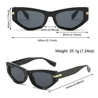 Lunettes de soleil œil de chat vintage pour femmes, nuances noires, lunettes de soleil dégradées, lunettes de soleil de créateur de marque de luxe, nouvelle mode, chimchic 6