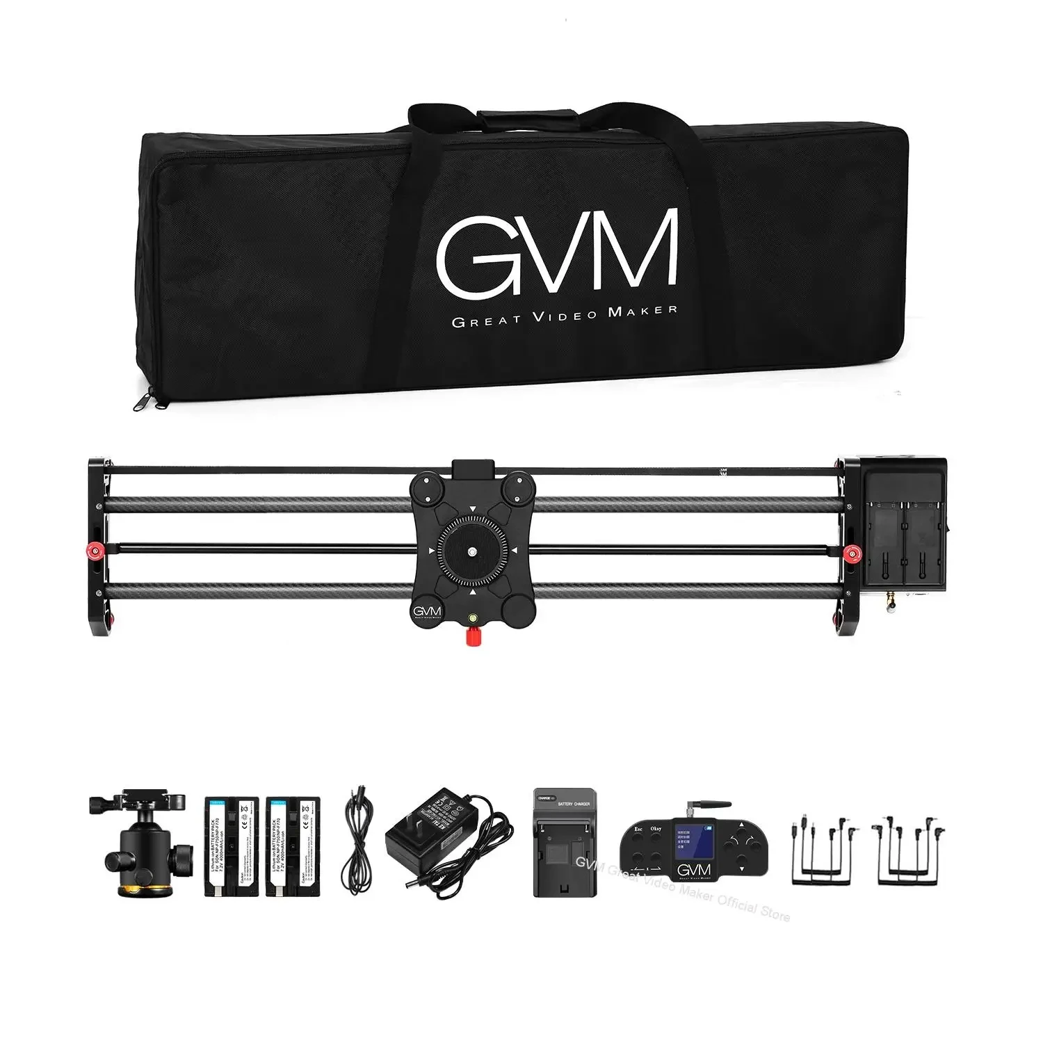 GVM-1.5D 80CM Professional Wireless Video Carbon Fiber Motorized Camera Slider Phone App Control