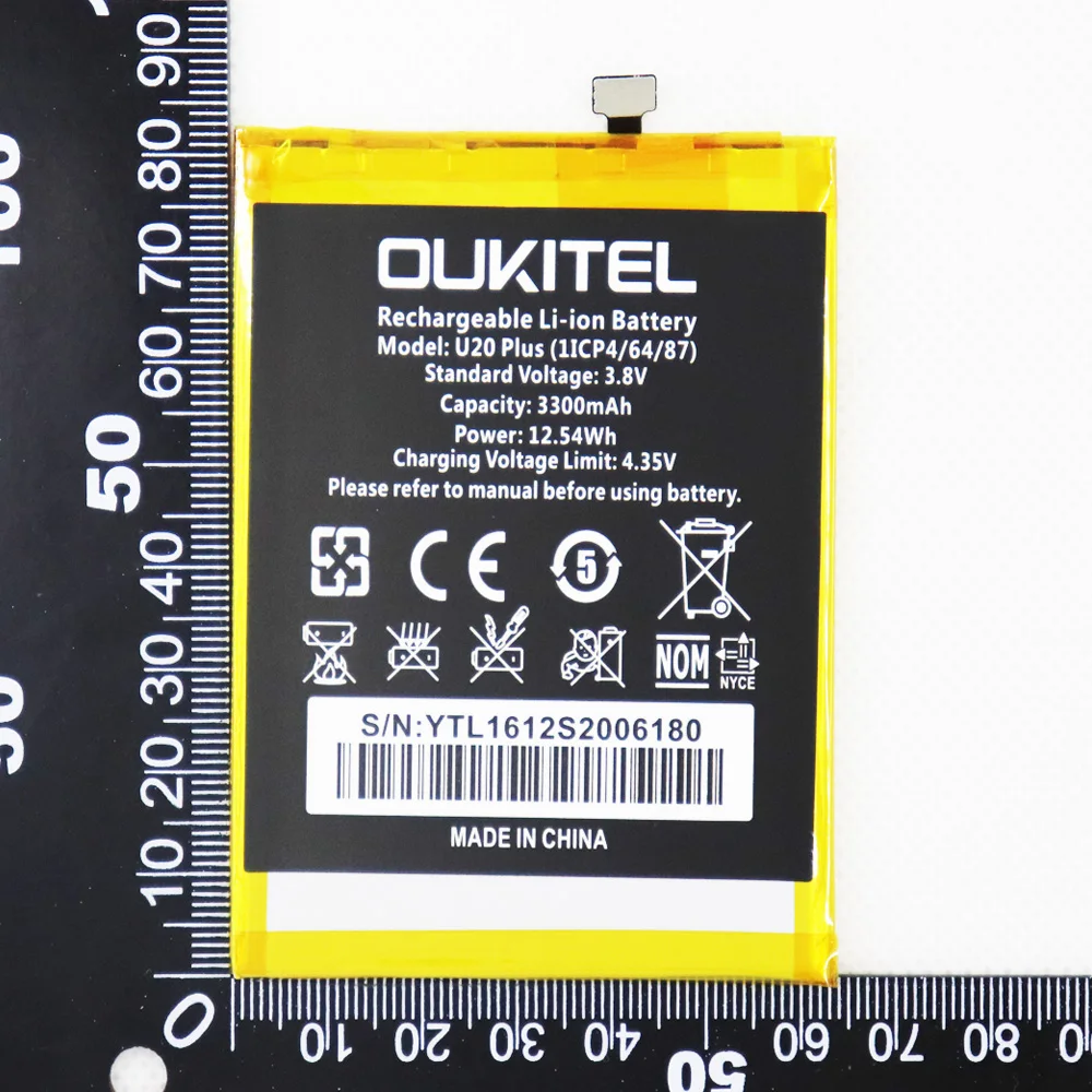 

5pcs 10pcs 20pcs Battery For Oukitel U20 Plus U20Plus 3300mAh Replacement Bateria