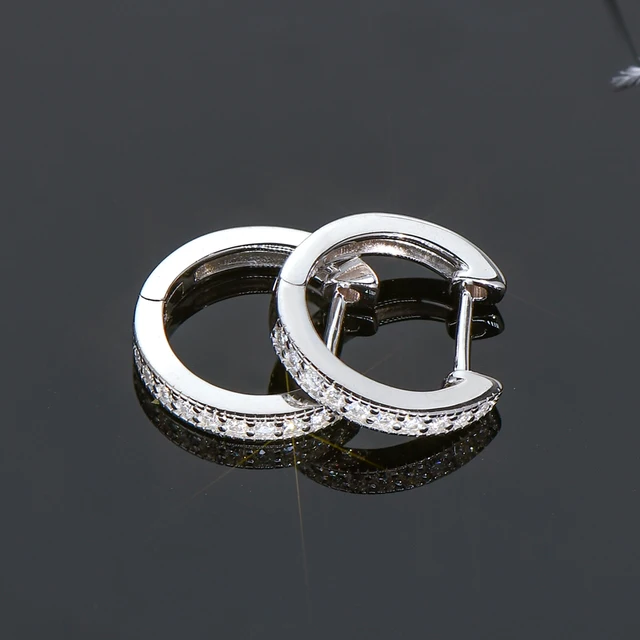 Boucle D'oreille Créole Cercle Huggie Bague Créole En Argent Sterling 925 Massif Plaqué Or Rhodié Mini Boucle D'oreille Créole - Canada