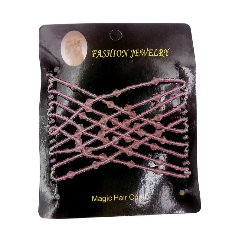 Vintage Black Elastic Hair Comb Clip for Women - Creative Korean Styling Headwear