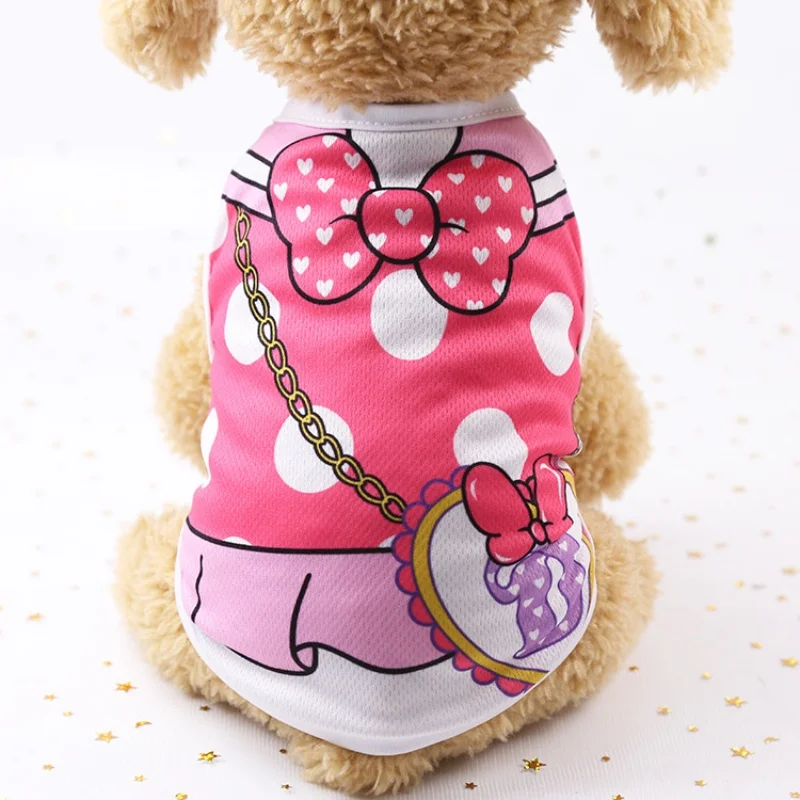 Dog Clothes Puppy Dogs Soft Vests Cartoon Summer Shirt for Small Pets
