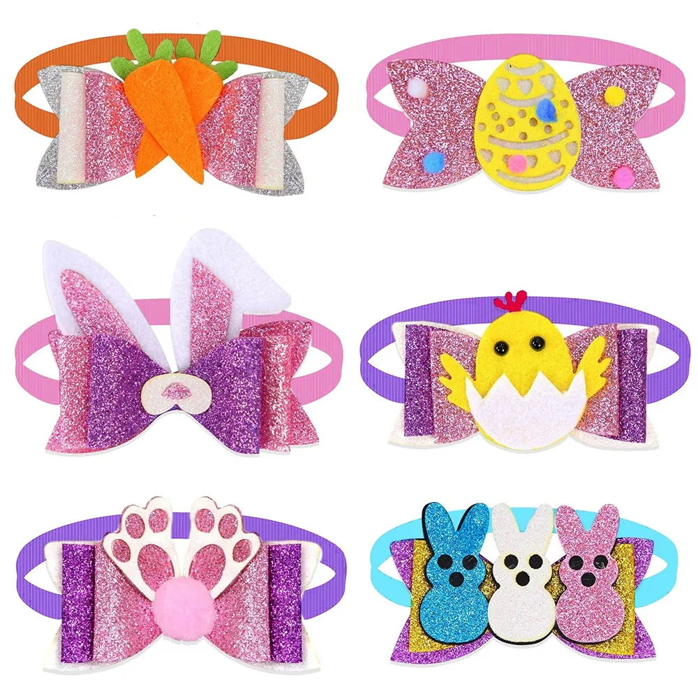 30/50 pcs Small Dog Cat Bow Tie Easter Dog Supplies Rabbit Style for Dogs Pets Neckties Fashion Dog Accessories for Small Dogs 3
