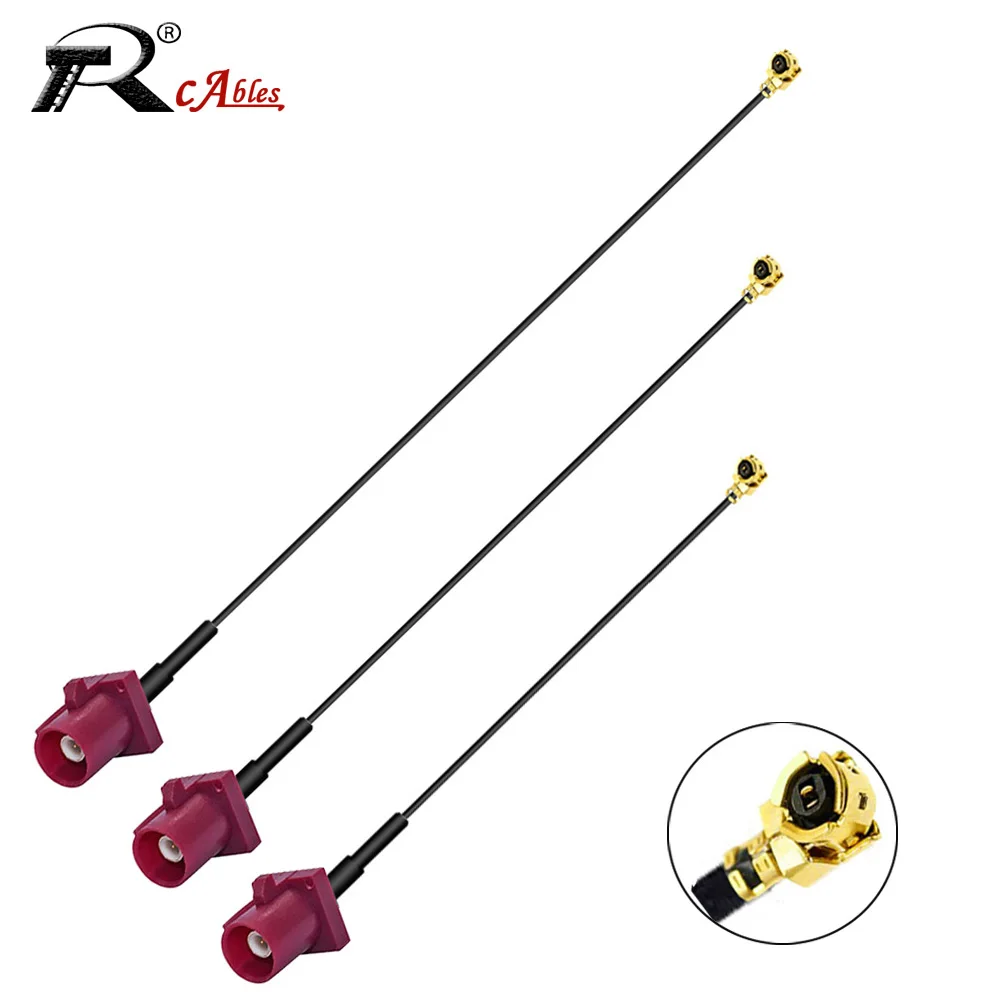 

1PC IPEX Cable Fakra D Male to u.FL IPX IPEX1 Female Jack RG1.13MM RF Coaxial Pigtail Antenna Extension Cord for Car Navigation
