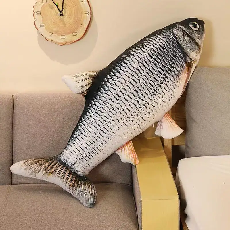 Creative Plush Fish Toy - Cute Cartoon Cat Pillow