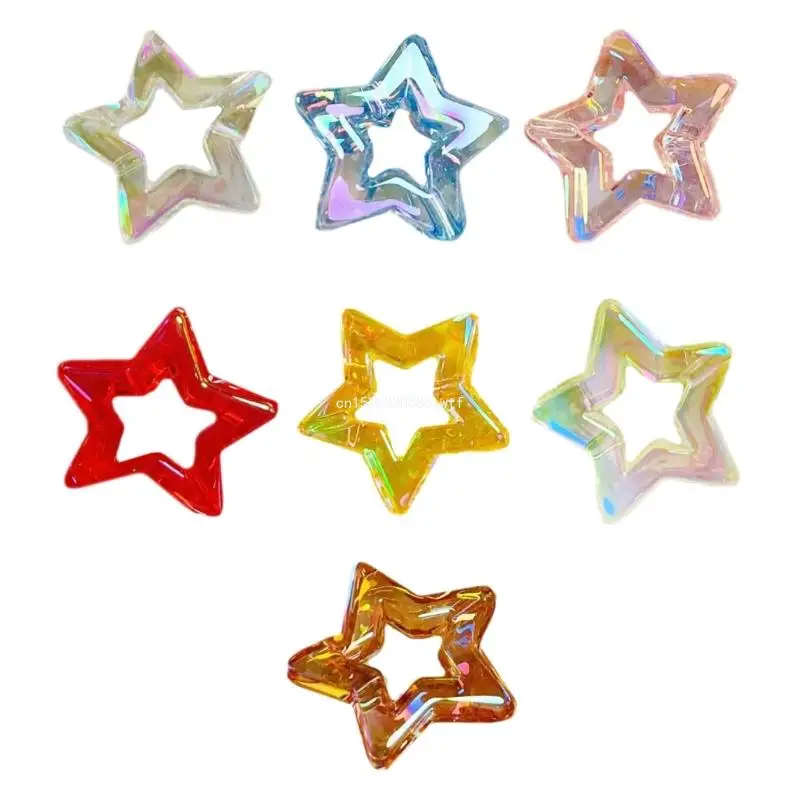 

Hollow Star Pendants Acrylic Star Charm Small Star Necklace Bracelets Supplies Acrylic Material for Bracelets Necklace Dropship